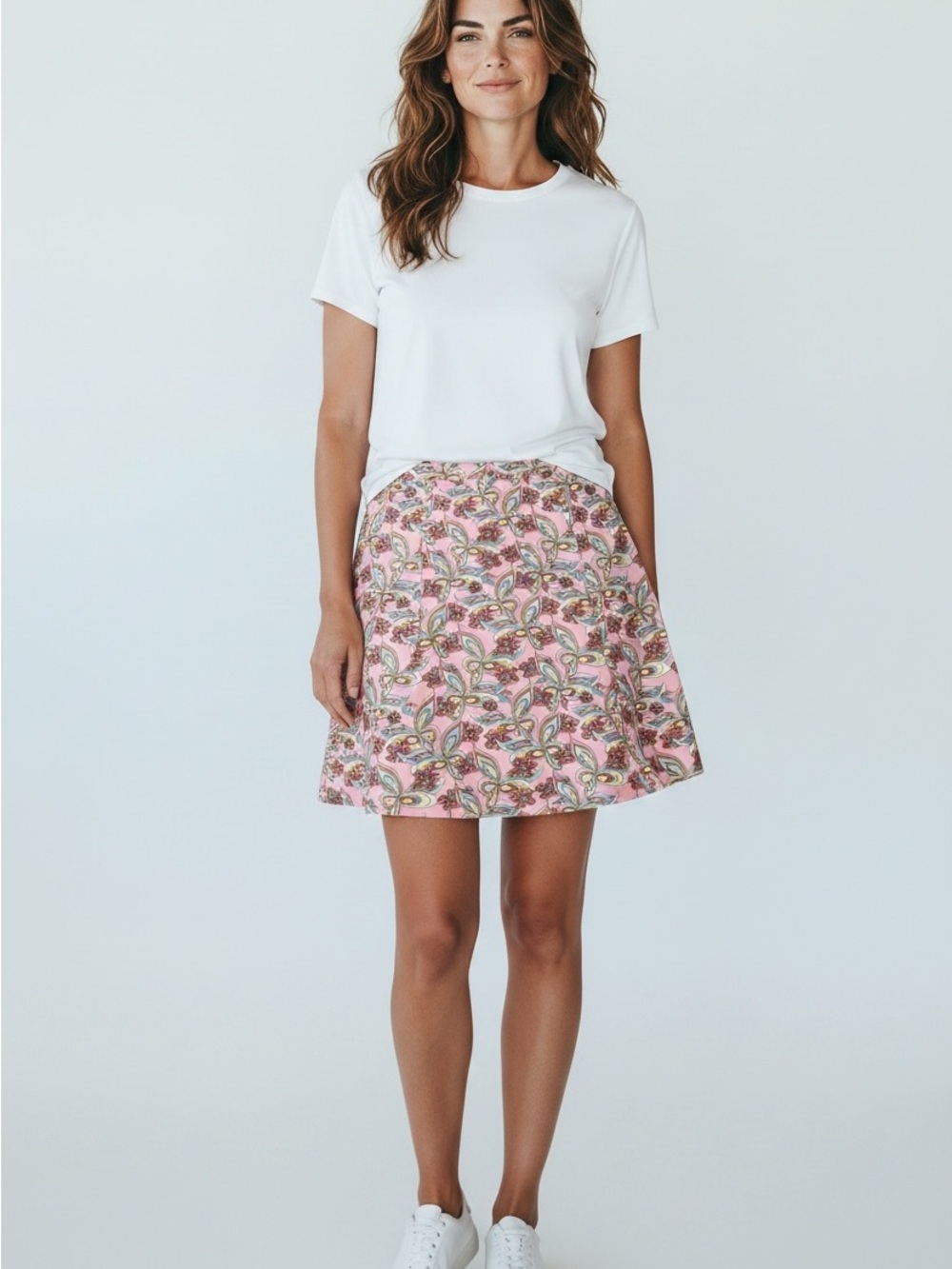 B89 Vibrant Floral Women's Golf Skort